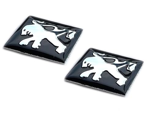 2 Stück Aufkleber 16 x 16 mm. Passend fürPeugeot-Auto mit Logo Kfz. Für Schlüssel Key Fernbedienung usw. Quadrat Sticker mit Emblem (16x16mm Peug. 2St.) von SVV