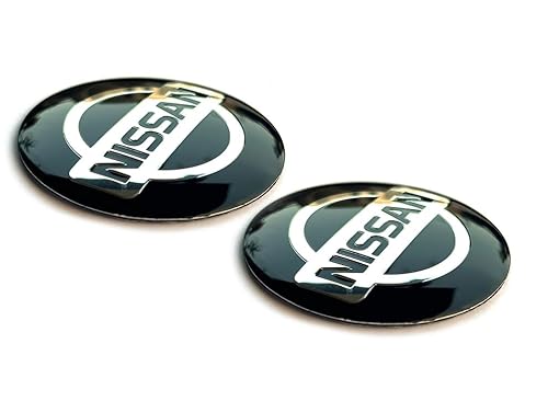 2 Stück Aufkleber 56mm Diameter mit Logo für NissanAuto. für Auto Kfz. Sticker mit Emblem für Nabenkappen usw. (56mm Niss. 2St.) von SVV