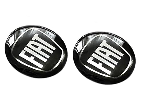 2 Stück Aufkleber mit Logo 14mm Diameter für.FIAT Auto Kfz. Für Schlüssel Key Fernbedienung usw. Sticker mit Emblem (14mm 2St.) von SVV