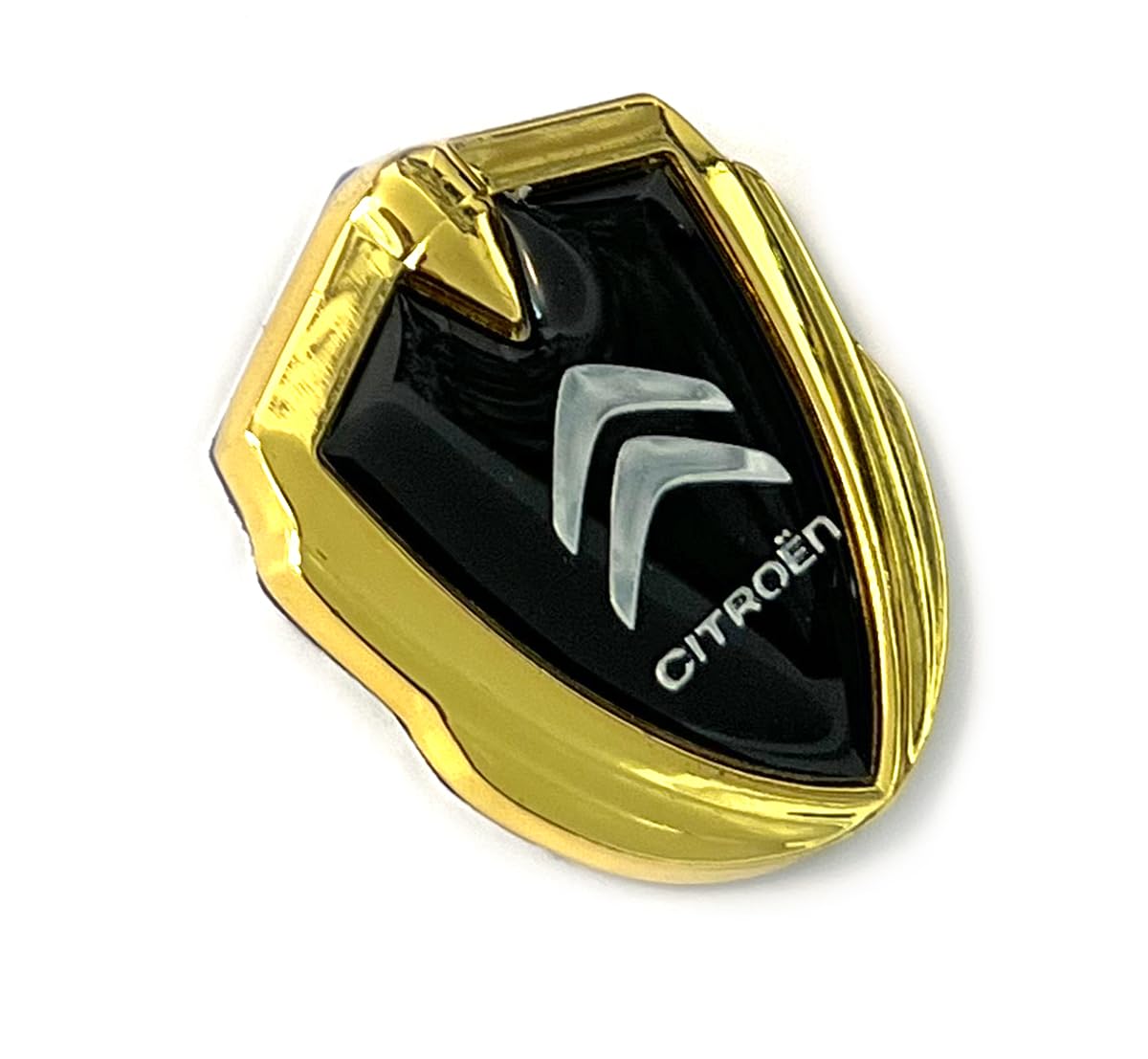 SVV Emblem aus Metal in Gold Aufkleber mit Klebepad passend für Auto Tuning Style mit Logo. Für Fender, Gebäude, Innerraum usw. Sticker mit Emblem. (35mm x 40mm x 5mm) (Citroen), AKSe652 von SVV
