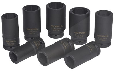 Sw Stahl IMPACT-Steckschlüsseleinsätze, 3/4, 22-38 mm, tief, 8-teilig [Hersteller-Nr. 07910L] von SW STAHL
