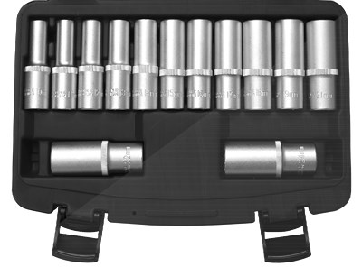 Sw Stahl Steckschlüsseleinsätze, 1/2, Zwölfkant, 10-24 mm, tief, 13tlg [Hersteller-Nr. 05632L] von SW STAHL
