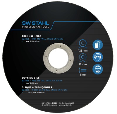 Sw Stahl Trennscheibe für Metall, 125 x 1,0 x 22 mm, 10 Stück [Hersteller-Nr. 82319L] von SW STAHL