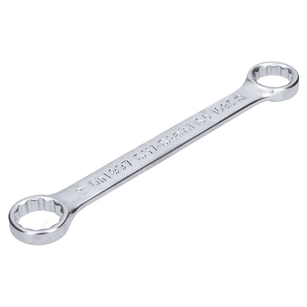 SW-Stahl 01311L Doppelringschlüssel 17 x 19 mm flach I gerade Ausführung I 12-kant I Ringschraubenschlüssel I Doppel-Schraubenschlüssel I Ringschlüssel SW-Stahl 01311L Doppelringschlüssel 17 x 19 mm flach I gerade Ausführung I 12-kant I Ringschraubenschlüssel I Doppel-Schraubenschlüssel I Ringschlüssel von SW-Stahl