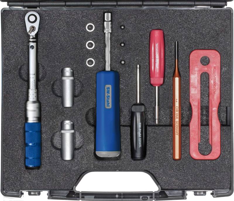 SW-Stahl 02129L Reifendienst Werkzeugsatz, 14-teilig I geeignet für TPMS I Auto Radschlüssel I Reifenwechsel Werkzeug I Drehmoment Schlüssel Reifen I Pannenwerkzeug I Reifenwerkzeuge von SW-Stahl