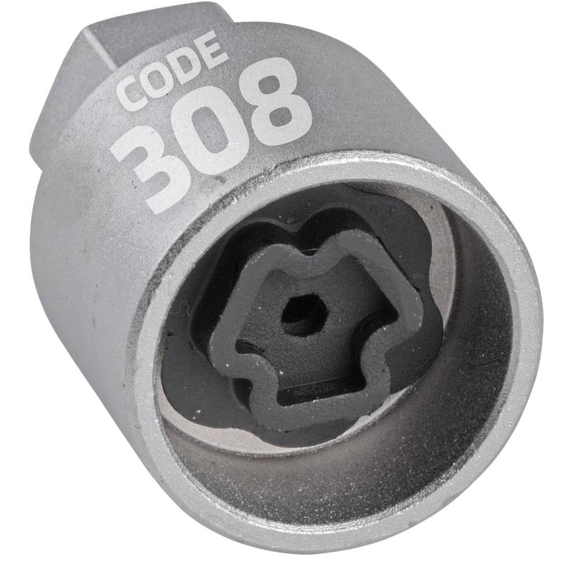 SW-Stahl 02385L-8 Felgenschloss Adapter 308 I geeignet für Mercedes-Benz I Felgenschlösser lösen I Radsicherung Felgenschloss Demontage Werkzeug I Felgenschloss Ausdreher I Felgensicherung Schlüssel von SW-Stahl