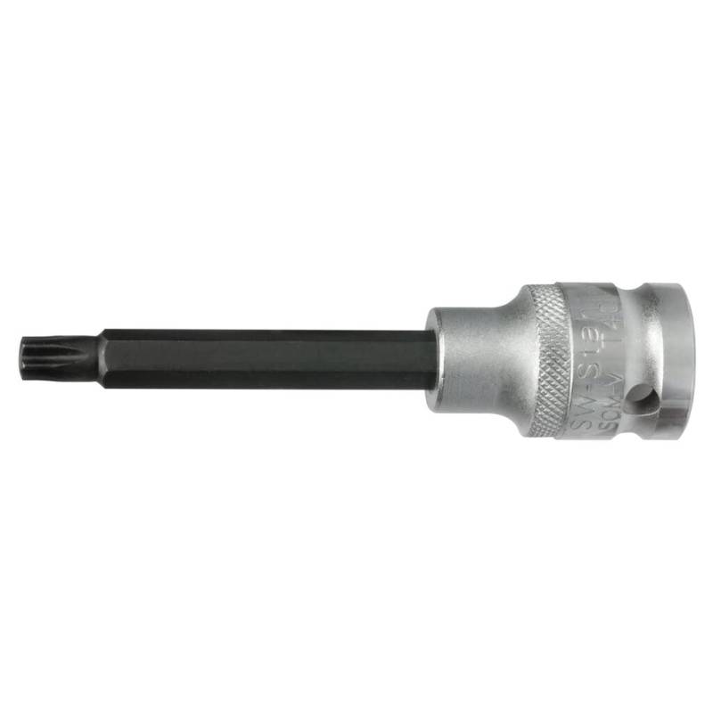 SW-Stahl 05340SB Schraubendrehereinsatz, 1/2 I T-Profil I T27 x 100mm I Schraubendreher-Einsatz für Torx I Sechskant Einsatz von SW-Stahl