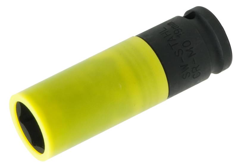 SW-Stahl 07872L Radmuttereinsatz 1/2 19 mm I Radmuttereinsatz 17 mm I Radmuttern Adapter I PKW Radnuss I Radmutternschlüssel Einsatz I Felgenschonende Nuss von SW-Stahl