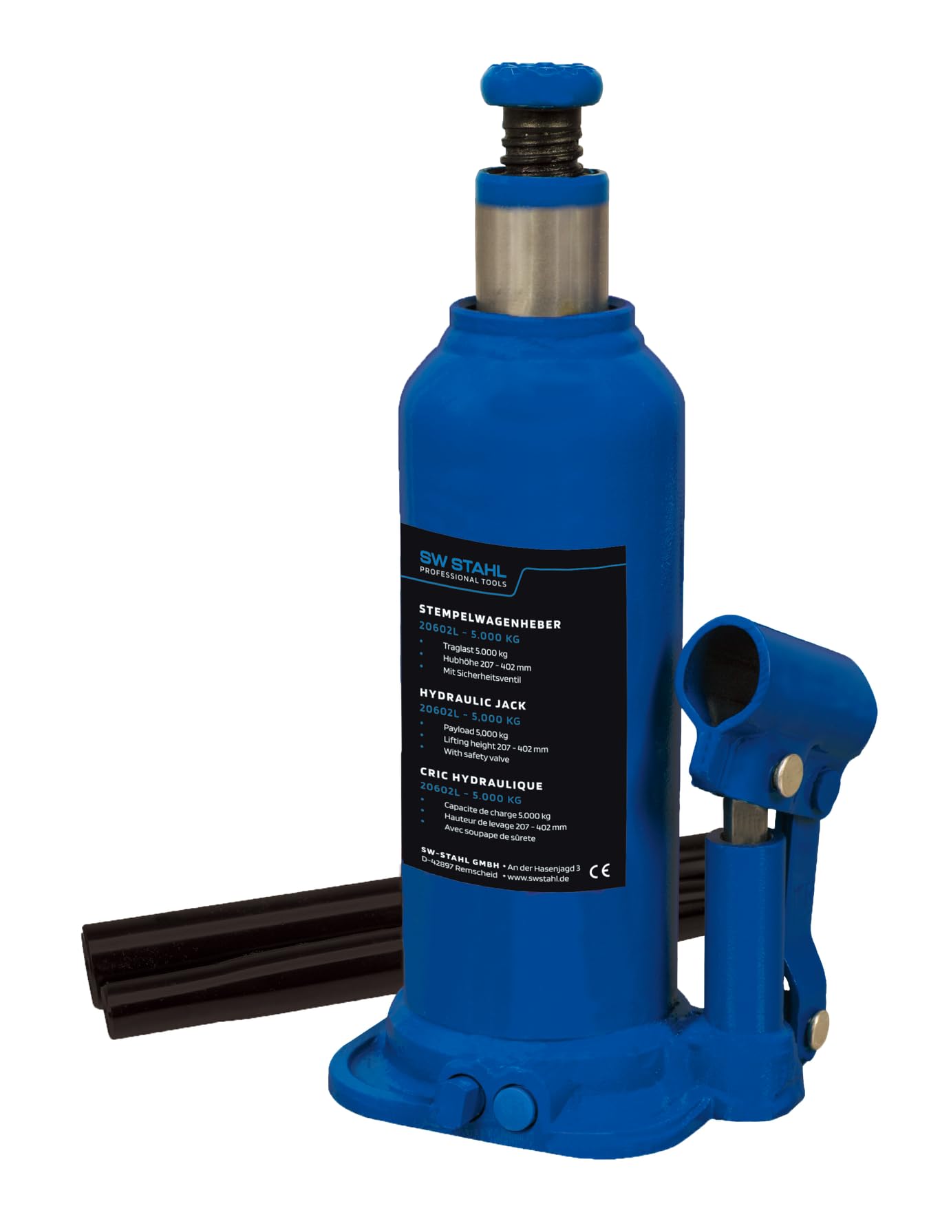 SW-Stahl 20602L Stempelwagenheber, 5 t I Wagenheber hydraulisch I Kompakt-Wagenheber I hydraulischer Stempel Heber 5 Tonnen I Werkstatt Wagenheber I Autoheber hydraulisch, Blau SW-Stahl 20602L Stempelwagenheber, 5 t I Wagenheber hydraulisch I Kompakt-Wagenheber I hydraulischer Stempel Heber 5 Tonnen I Werkstatt Wagenheber I Autoheber hydraulisch, Blau von SW-Stahl