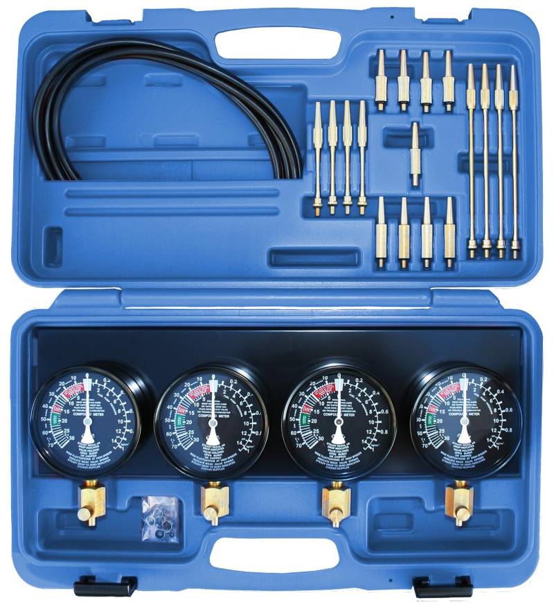SW-Stahl 26093L Vergaser Synchrontester I Synchronisierer 4-Zylinder I Synchronisierungswerkzeug Präzision I Synchronisationsgerät Messbereich I Synchronmessgerät I Abstimmgerät von SW-Stahl