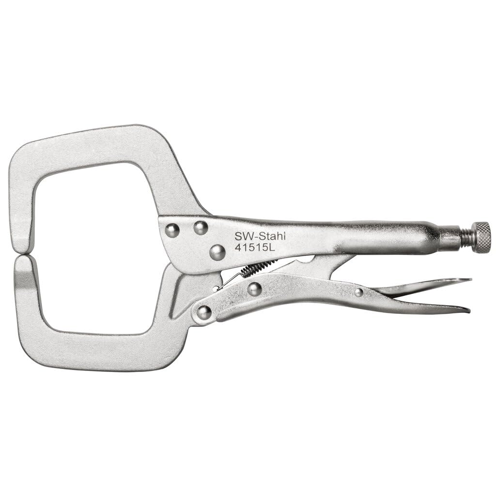 SW-Stahl 41515L Schweißer-Gripzange 270 mm I C-Gripzange mit 80 mm Öffnungsweite I Schweiß Feststellzange matt verchromt I Zange geschmiedet SW-Stahl 41515L Schweißer-Gripzange 270 mm I C-Gripzange mit 80 mm Öffnungsweite I Schweiß Feststellzange matt verchromt I Zange geschmiedet von SW-Stahl