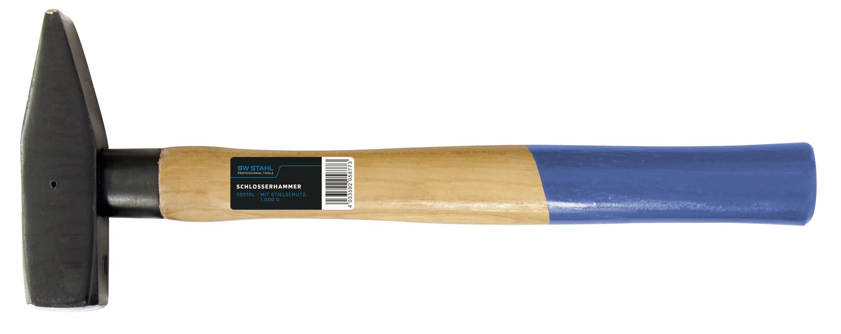 SW-Stahl 50910L Schlosserhammer mit Stielschutz I Hammer 1000g Kopfgewicht I DIN 1041 I Werkzeughammer aus Hickoryholz I Hammerstiel Schutz I Hammer für Metall SW-Stahl 50910L Schlosserhammer mit Stielschutz I Hammer 1000g Kopfgewicht I DIN 1041 I Werkzeughammer aus Hickoryholz I Hammerstiel Schutz I Hammer für Metall von SW-Stahl