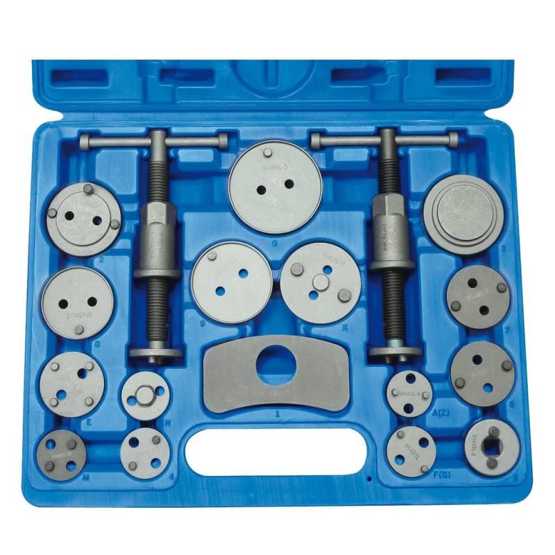 SW-Stahl 01445L Bremskolbenrückdrehwerkzeug, 18-teilig I Bremskolben Rücksteller Universal I Bremskolbenrücksteller Set I Rücksteller Bremskolben Werkzeug Kfz Adapter von SW-Stahl