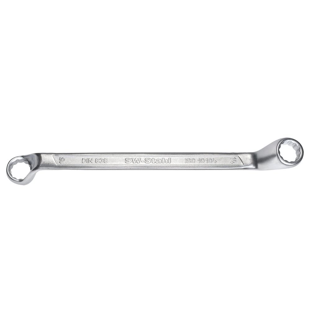 SW-Stahl 01210L Doppelringschlüssel 14 x 15 mm mit tief gekröpften Ringköpfen I Ringschraubenschlüssel I Doppel-Schraubenschlüssel I Ringschlüssel gekröpft SW-Stahl 01210L Doppelringschlüssel 14 x 15 mm mit tief gekröpften Ringköpfen I Ringschraubenschlüssel I Doppel-Schraubenschlüssel I Ringschlüssel gekröpft von SW-Stahl