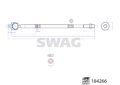 Swag Axialgelenk, Spurstange [Hersteller-Nr. 33109341] für Audi, Skoda, VW von SWAG