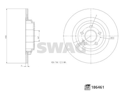 Swag Bremsscheibe [Hersteller-Nr. 33110406] für Mercedes-Benz von SWAG