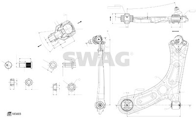 Swag Lenker, Radaufhängung [Hersteller-Nr. 33110001] für Hyundai, Kia von SWAG