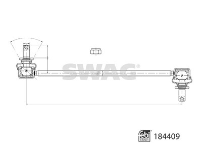 Swag Stange/Strebe, Stabilisator [Hersteller-Nr. 33110082] für Lexus, Suzuki, Toyota von SWAG
