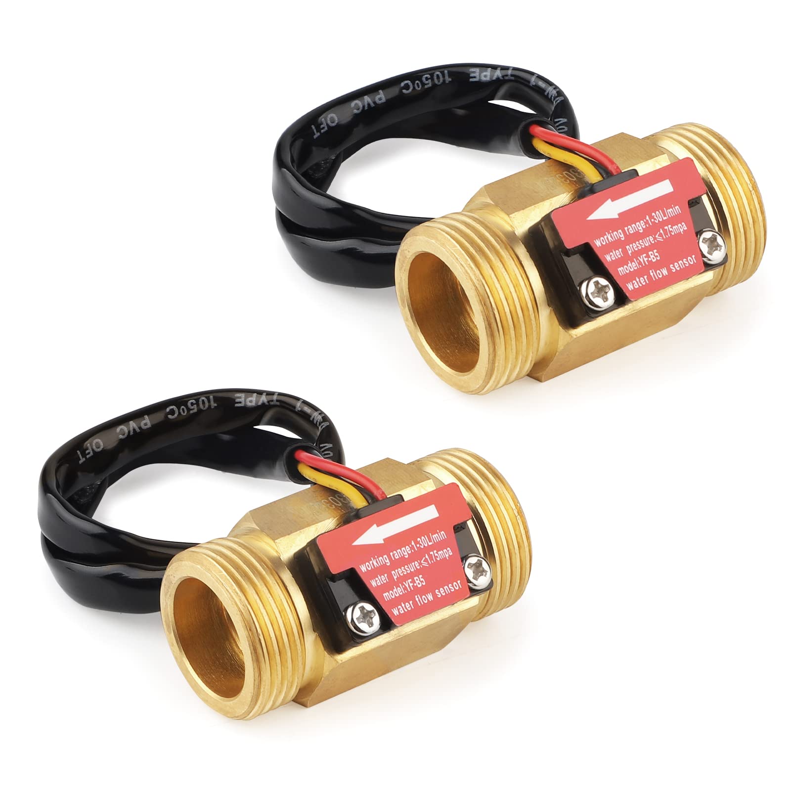 SWAWIS 2 Stück G3/4 Wasserdurchflusssensor, Durchflusssensor Wasser 3/4'' Durchflussmesser, Wasserdurchfluss Hallsensor Durchflussschalter Wasserdurchflussschalter, 1-30L/Min SWAWIS 2 Stück G3/4 Wasserdurchflusssensor, Durchflusssensor Wasser 3/4'' Durchflussmesser, Wasserdurchfluss Hallsensor Durchflussschalter Wasserdurchflussschalter, 1-30L/Min von SWAWIS
