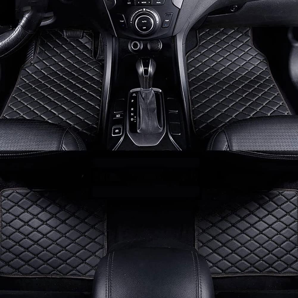 Auto Leder FußMatten Fussmatten Set für Jaguar XE 2015-2018 (LHD), 4 Stück Custom FußMatte wasserdichte Teppiche Vorne Hinten Bodenmatte Set Schutz Fußpolster von SWAZA