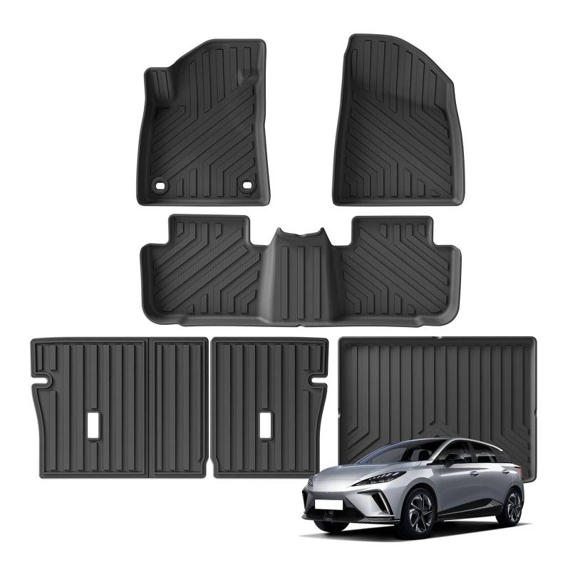 Kofferraum Cargo Schutzmatte Für MG 4 Für MG4 EV Auto Fußmatten Cargo Liner Trunk Pad Schwarz Teppich Fuß Pads Linken Ruder von SWDJILNV