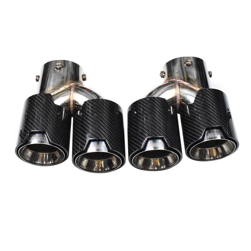 Auto-Endrohre Für G20 G21 M340i G42 M240i Auspuff Edelstahl Schalldämpfer Spitze Auto Auspuff Endrohr 1 Paar Auspuffblenden (Farbe : Carbon Fiber A) von SWEPER