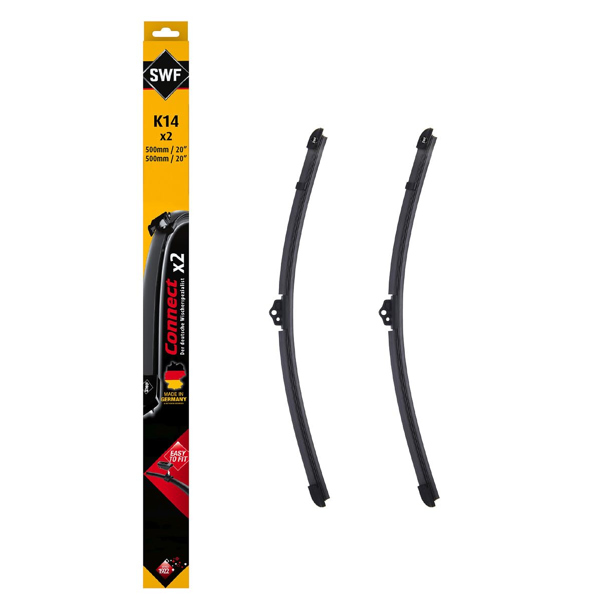 SWF Connect Wischer – K14 – Kit Aus in Deutschland Hergestellten Flachbalkenwischern Für Optimale Wischleistung 500mm/500mm – Vorne – 2er-Set SWF Connect Wischer – K14 – Kit Aus in Deutschland Hergestellten Flachbalkenwischern Für Optimale Wischleistung 500mm/500mm – Vorne – 2er-Set von SWF