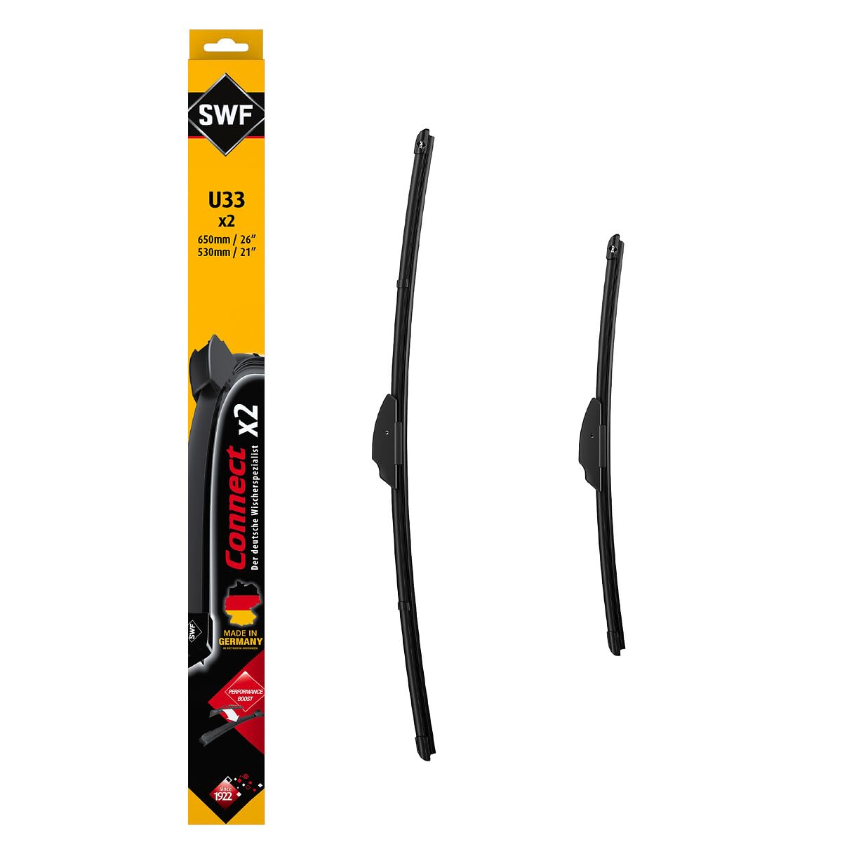 SWF Connect Wischer – U33 – Kit Aus in Deutschland Hergestellten Flachbalkenwischern Für Optimale Wischleistung 650mm/530mm – Vorne – 2er-Set SWF Connect Wischer – U33 – Kit Aus in Deutschland Hergestellten Flachbalkenwischern Für Optimale Wischleistung 650mm/530mm – Vorne – 2er-Set von SWF