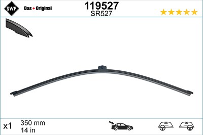 Swf Wischblatt [Hersteller-Nr. 119527] für Audi, BMW, Cupra, Mercedes-Benz, Porsche, Seat, VW von SWF