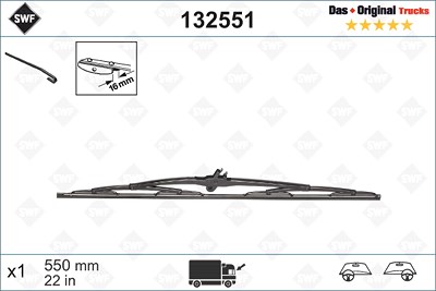 Swf Wischblatt [Hersteller-Nr. 132551] für Citroën, Mercedes-Benz von SWF