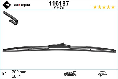 Swf Wischblatt [Hersteller-Nr. 116187] für Citroën, Mitsubishi, Peugeot, Subaru, Suzuki, Toyota von SWF