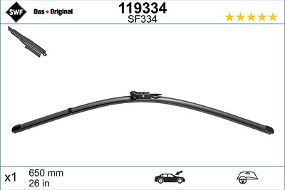 Swf Wischblatt [Hersteller-Nr. 119334] für Citroën, Peugeot, Toyota von SWF