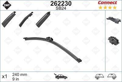 Swf Wischblatt [Hersteller-Nr. 262230] für Citroën, Ds, Ford, Jeep, Mercedes-Benz, Mini, Nissan, Opel, Peugeot, Renault, Seat, Skoda, VW von SWF
