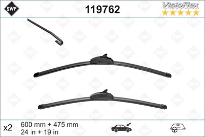 Swf Wischblatt [Hersteller-Nr. 119762] für Fiat, Nissan, Opel von SWF