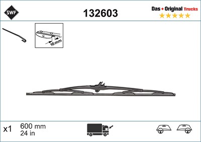 Swf Wischblatt [Hersteller-Nr. 132603] für Iveco, Mercedes-Benz von SWF