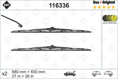 Swf Wischblatt [Hersteller-Nr. 116336] für Ford, Seat, VW von SWF