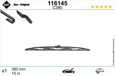 Swf Wischblatt [Hersteller-Nr. 116145] für Audi, BMW, Chevrolet, Daewoo, Daihatsu, Honda, Kia, Lancia, Mitsubishi, Nissan, Opel, Peugeot, Renault, Sub von SWF