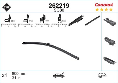 Swf Wischblatt [Hersteller-Nr. 262219] für Citroën, Opel, Peugeot, Renault von SWF