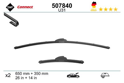 Swf Wischblatt [Hersteller-Nr. 507840] für Fiat, Honda, Hyundai, Kia, Nissan, Suzuki, Toyota von SWF