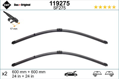 Swf Wischblatt [Hersteller-Nr. 119275] für Mercedes-Benz von SWF