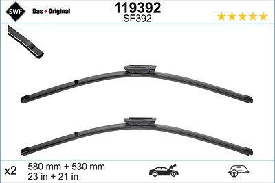 Swf Wischblatt [Hersteller-Nr. 119392] für Mercedes-Benz, Nissan, Renault von SWF
