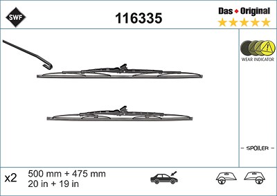 Swf Wischblatt [Hersteller-Nr. 116335] für Honda, Opel, Vauxhall von SWF