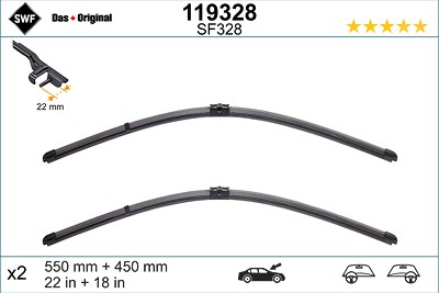 Swf Wischblatt [Hersteller-Nr. 119328] für Opel, Vauxhall von SWF
