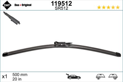 Swf Wischblatt [Hersteller-Nr. 119512] für Ford, Opel, Vauxhall von SWF