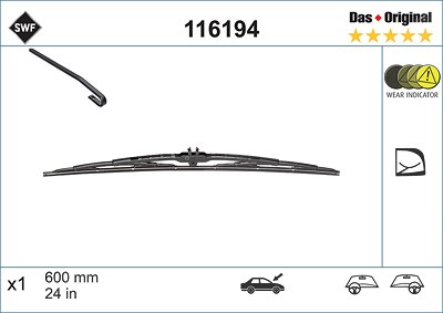 Swf Wischblatt [Hersteller-Nr. 116194] für VW von SWF