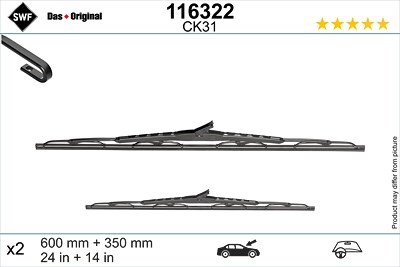 Swf Wischblatt [Hersteller-Nr. 116322] für Opel, Vauxhall von SWF