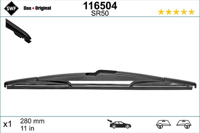 Swf Wischblatt [Hersteller-Nr. 116504] für Ds, Opel, Peugeot, Renault von SWF