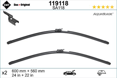 Swf Wischblatt [Hersteller-Nr. 119118] für Mercedes-Benz von SWF