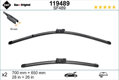 Swf Wischblatt [Hersteller-Nr. 119489] für Man, VW von SWF