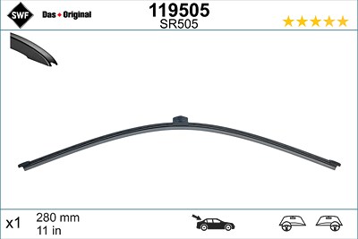 Swf Wischblatt [Hersteller-Nr. 119505] für Audi, BMW, Cupra, Mercedes-Benz, Porsche von SWF